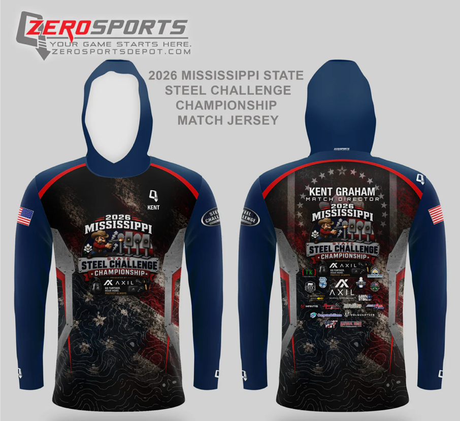 Long-sleeve 2026 Mississippi State Steel Challenge Championship match jersey