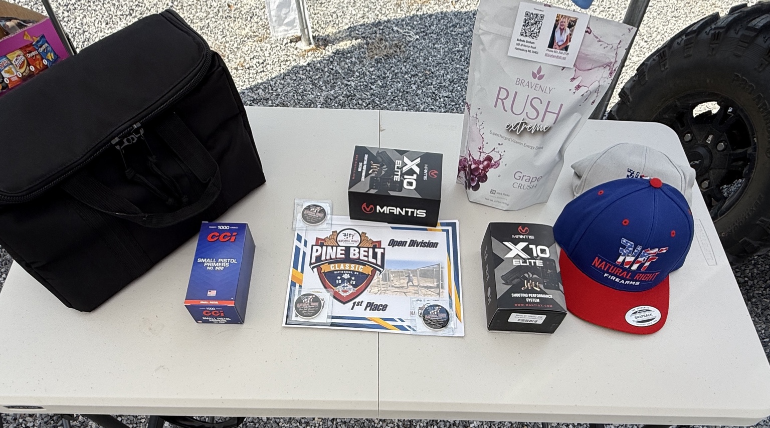 Sponsor prize table